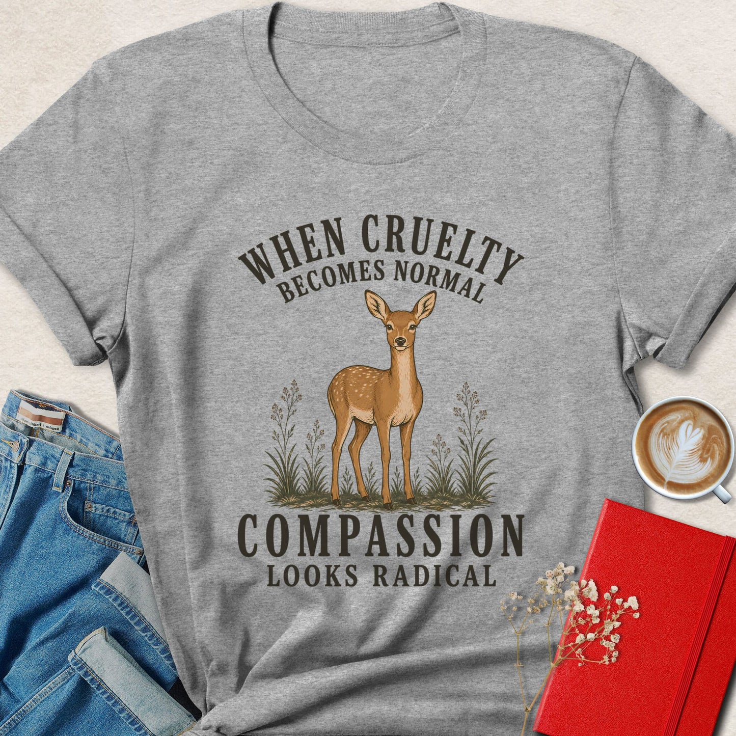 When Cruelty Becomes Normal Doe Illustration T-Shirt