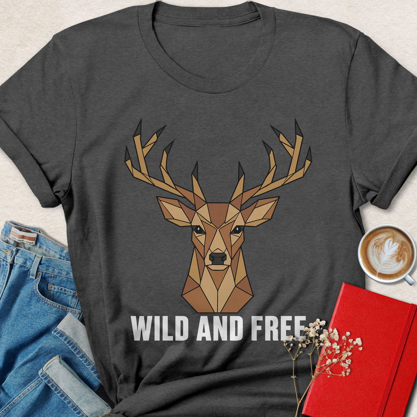 Wild and Free Graphic Deer T-Shirt