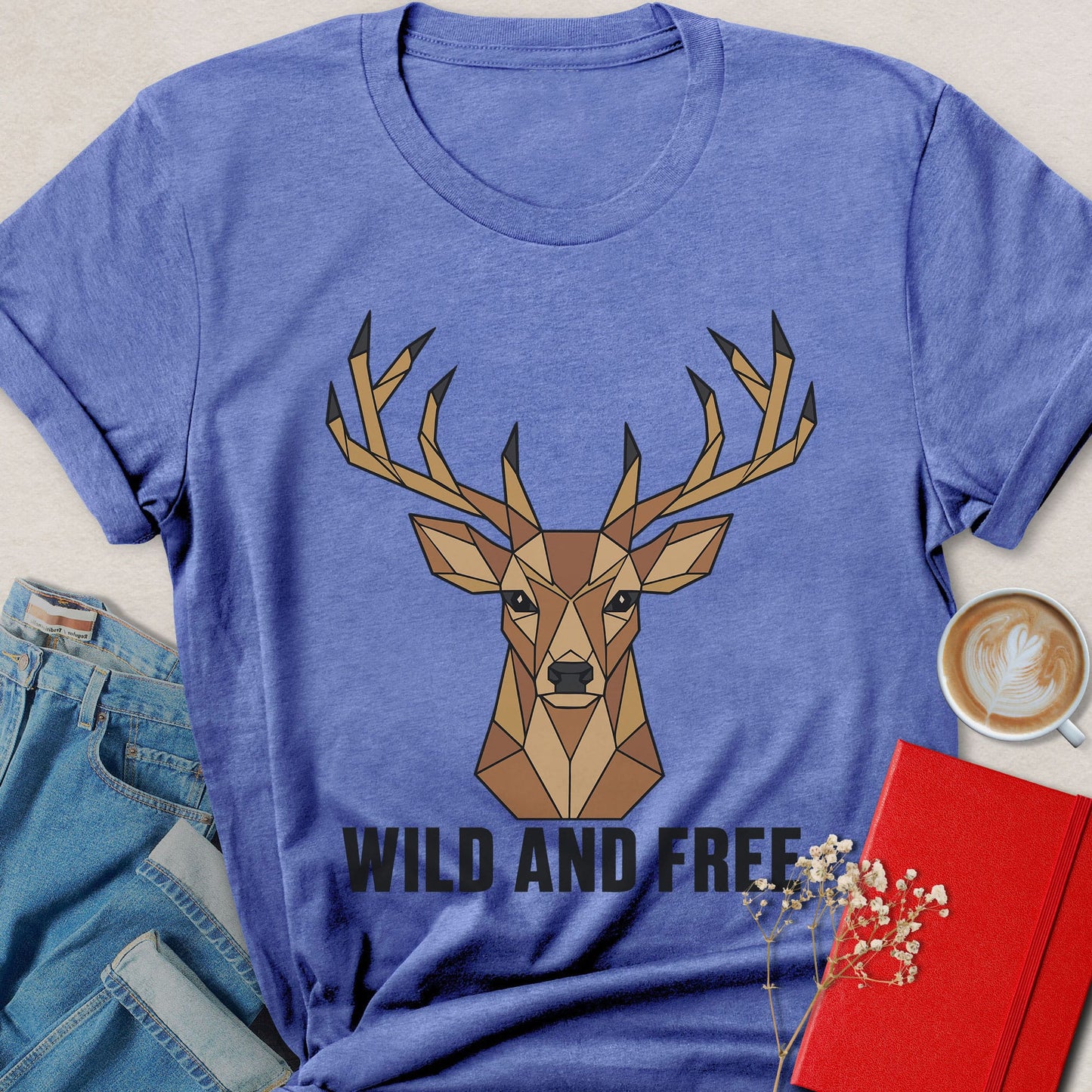 Wild and Free Graphic Deer T-Shirt