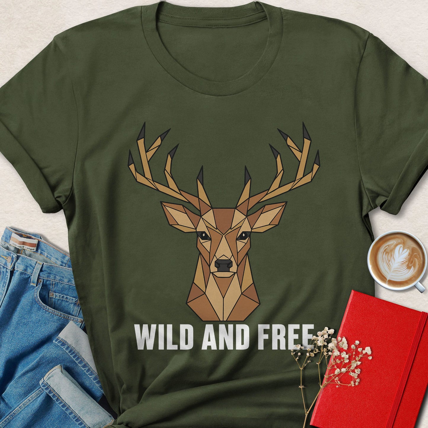 Wild and Free Graphic Deer T-Shirt
