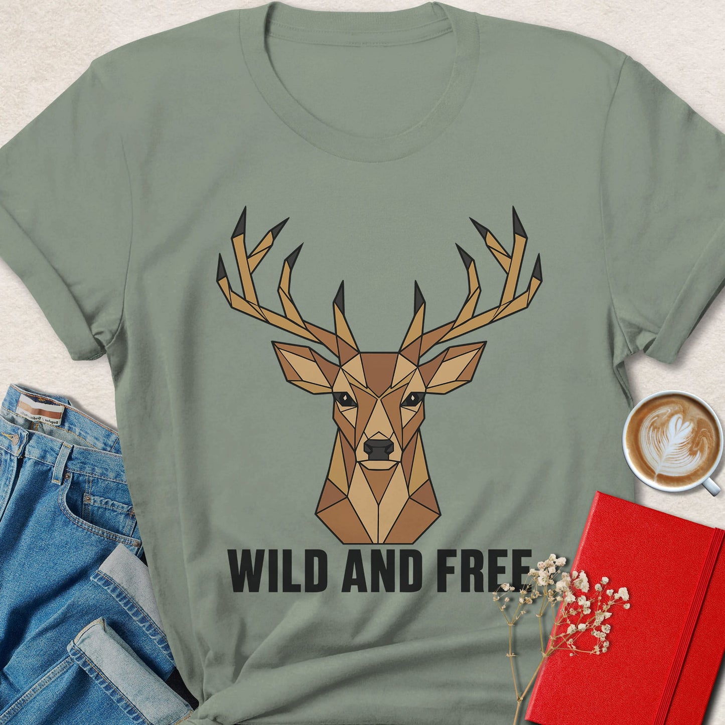 Wild and Free Graphic Deer T-Shirt