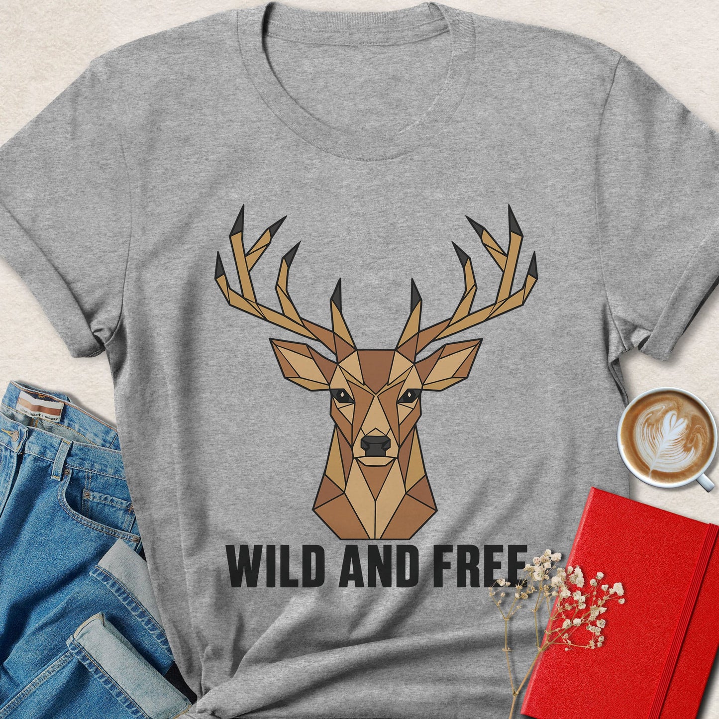 Wild and Free Graphic Deer T-Shirt