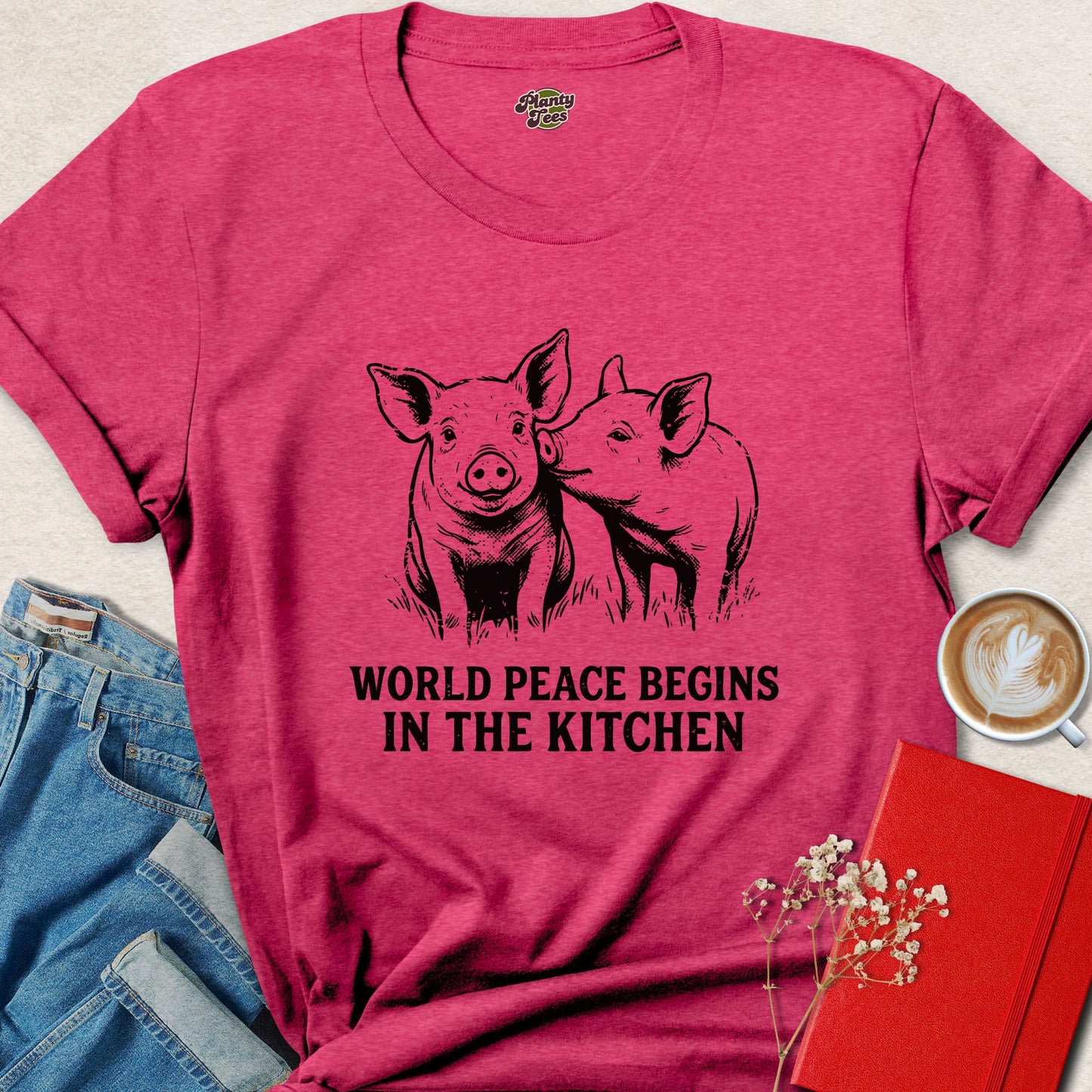 World Peace Begins in the Kitchen Vegan Shirt