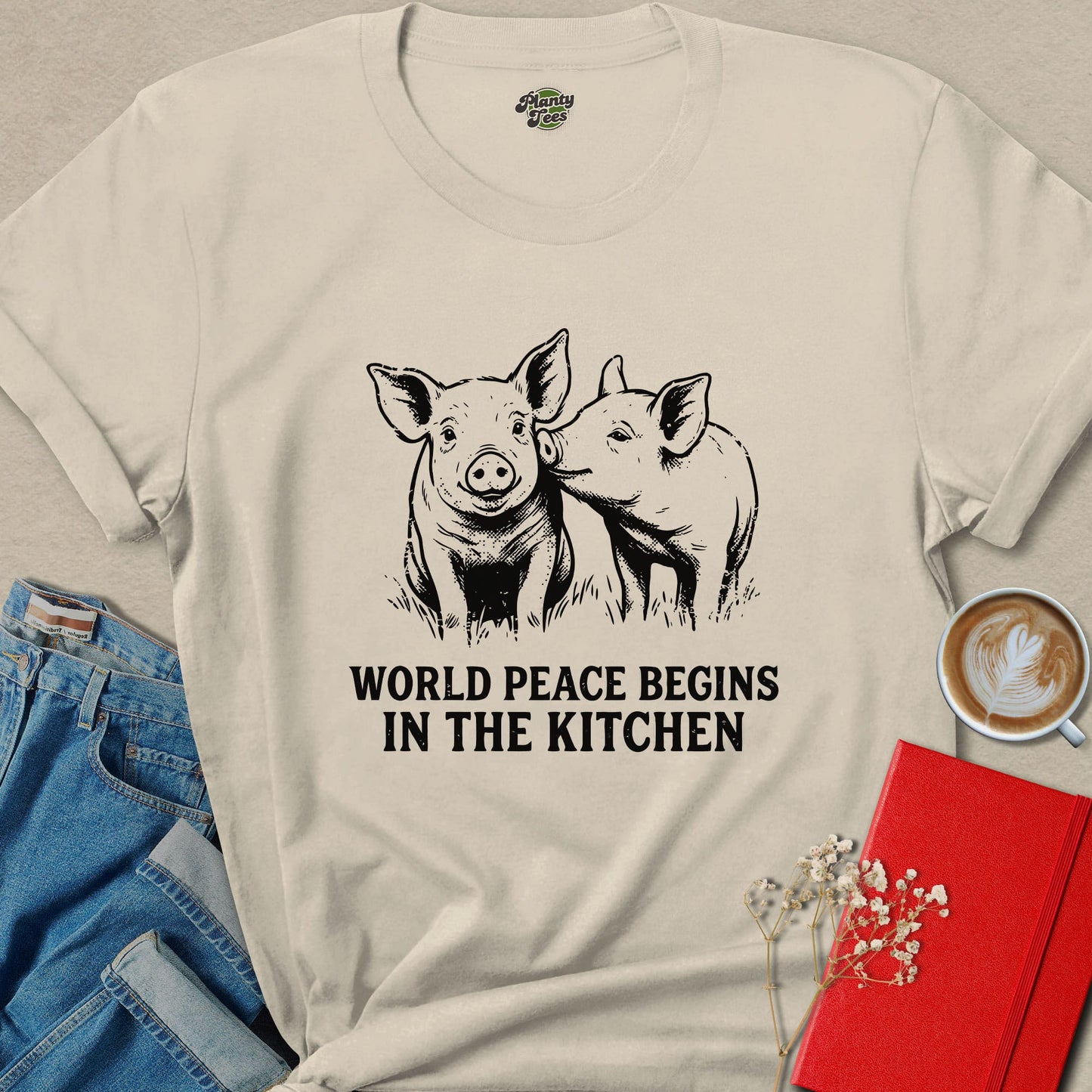 World Peace Begins in the Kitchen Vegan Shirt