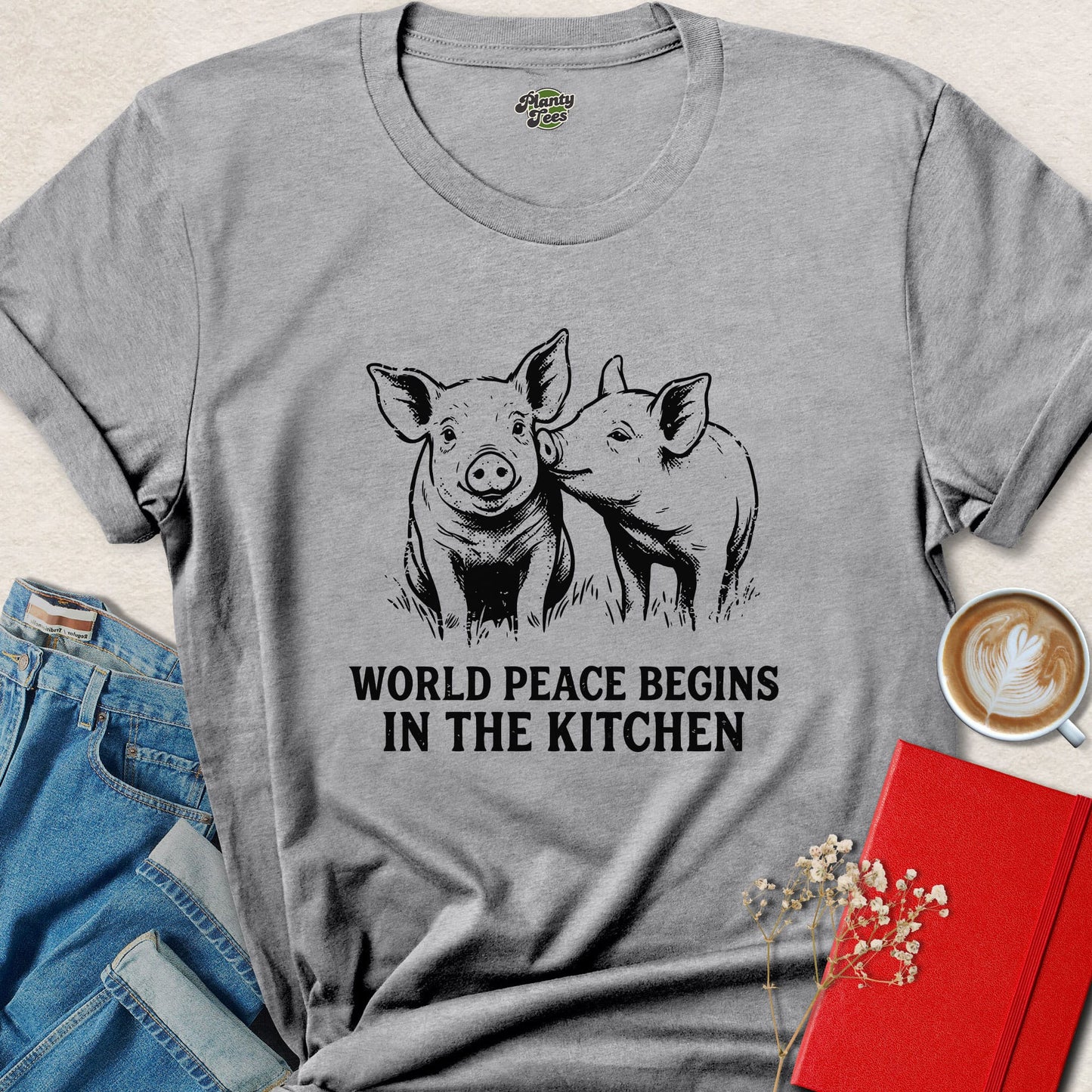 World Peace Begins in the Kitchen Vegan Shirt